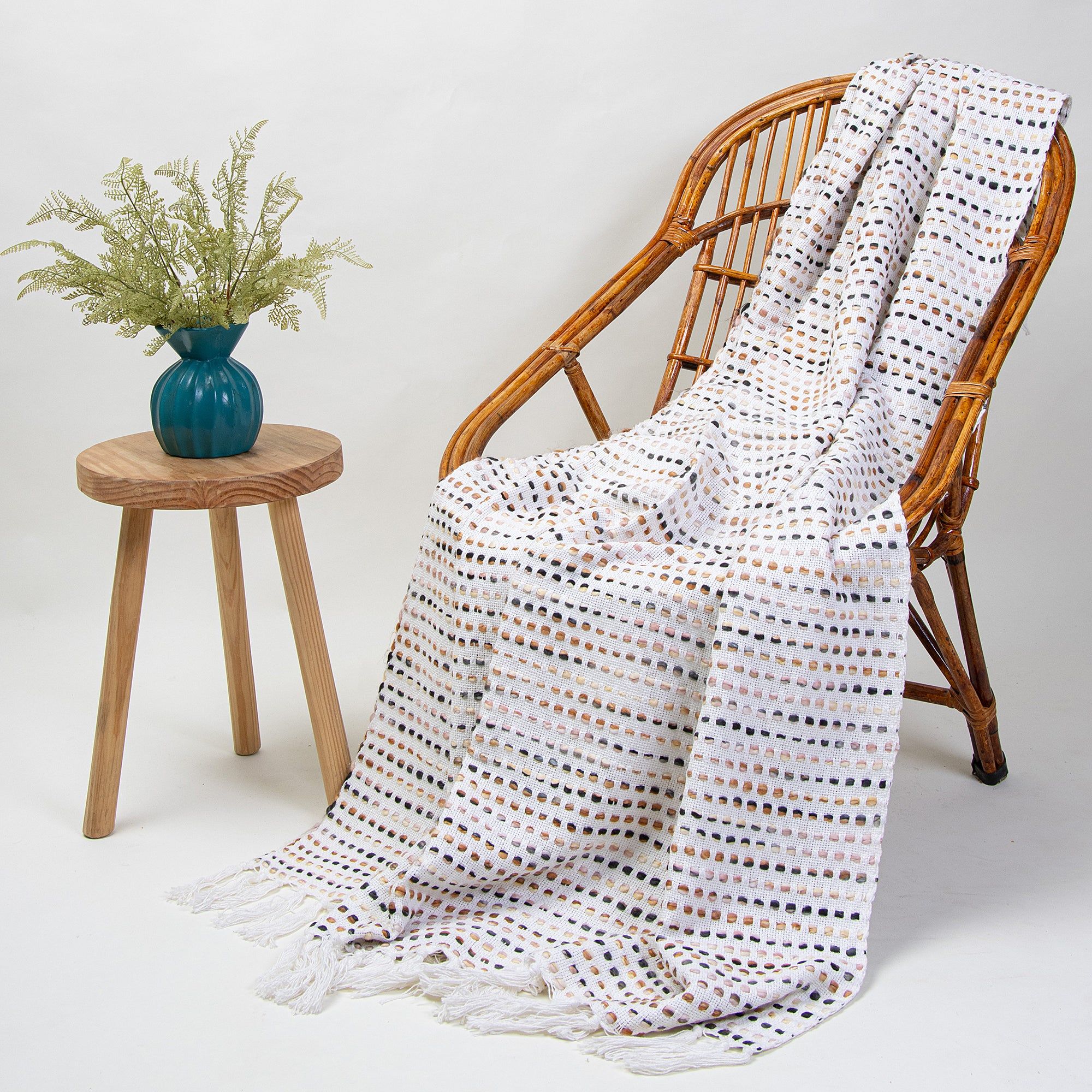 Handmade Soft 100% Cotton Woven Throw Blankets